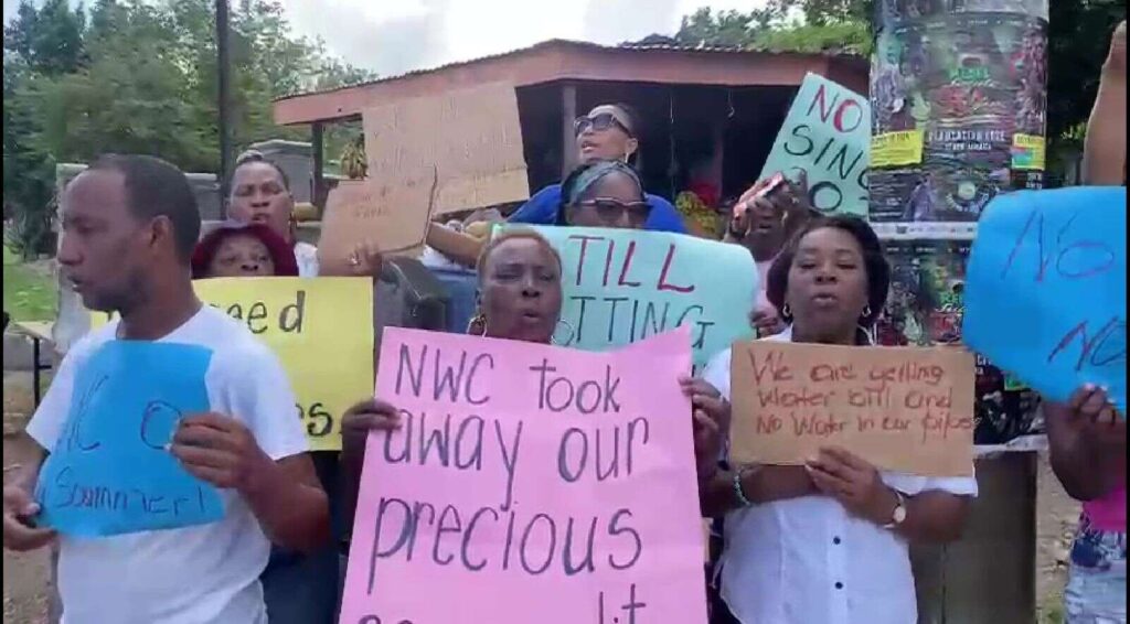 WATCH Mount residents protest prolonged water woes Jamaica