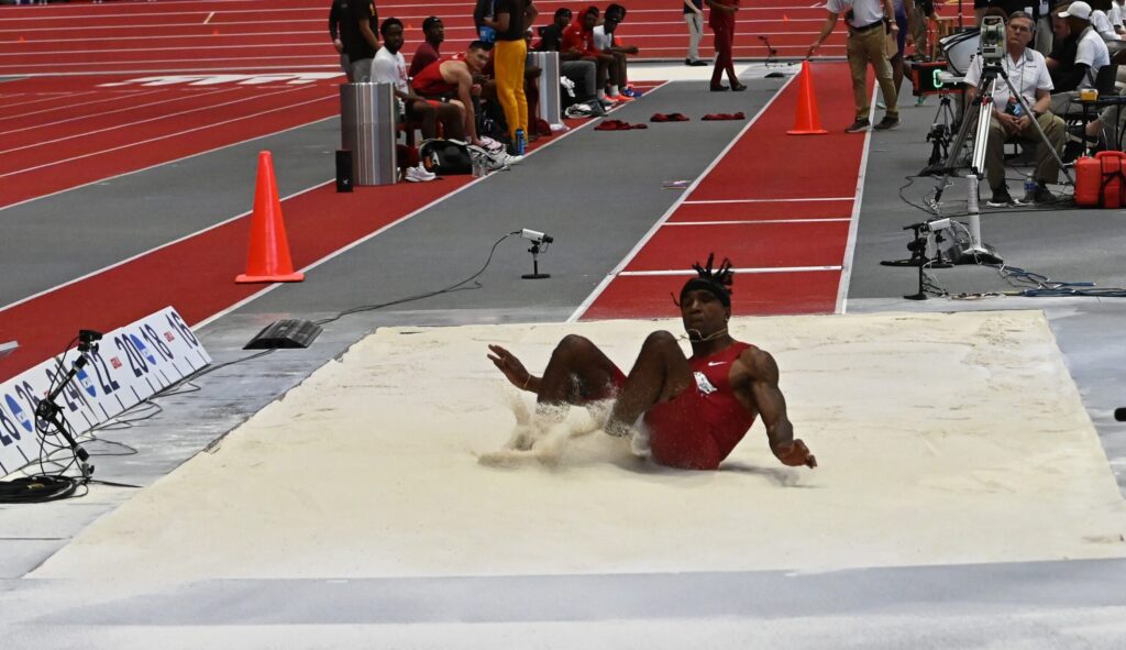 Pinnock equals national indoor record while winning NCAA long jump ...