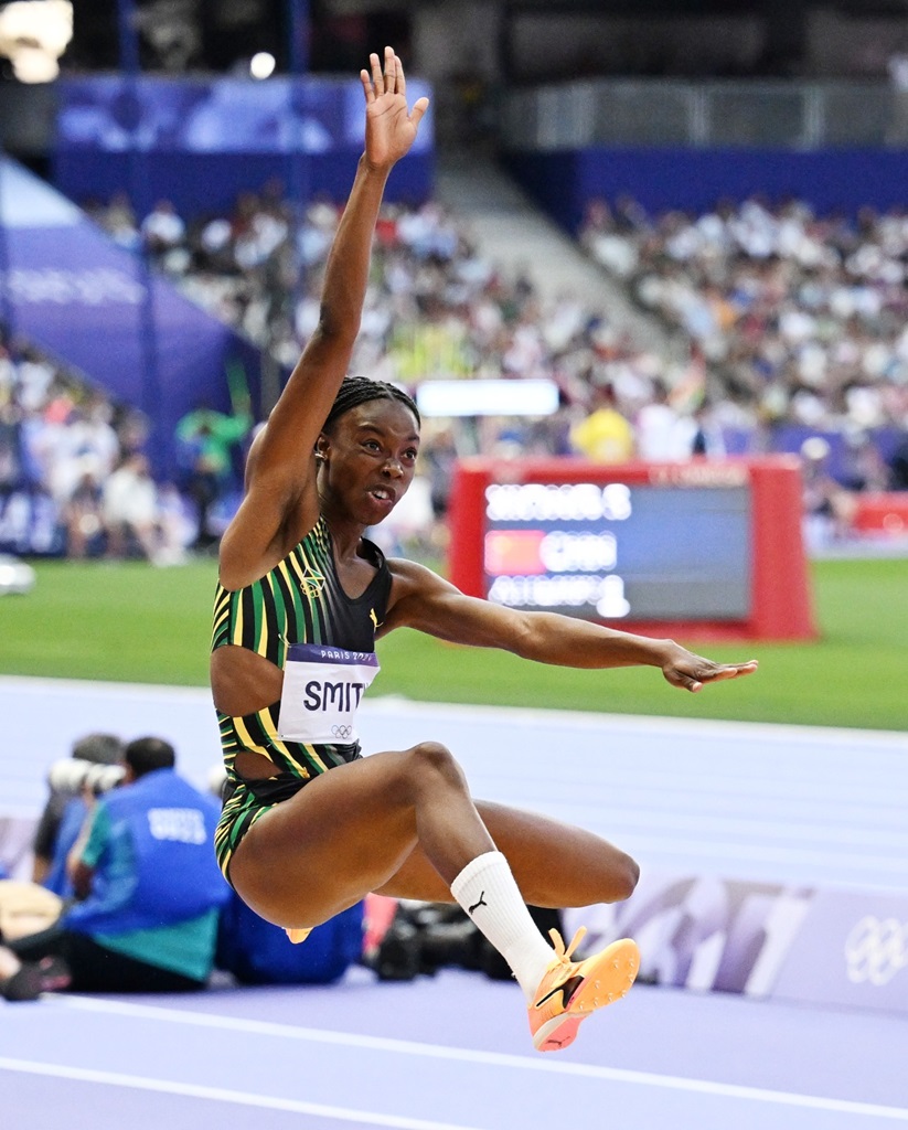 ParisOlympics Ackelia Smith into second final after long jump