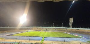 Stadium lights go dormant during Concacaf Caribbean Cup match