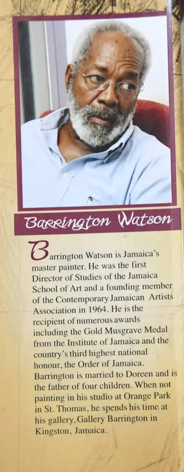 A photo of late painter Barrington Watson is seen in his former wife’s house.. Photo: Joseph Wellington