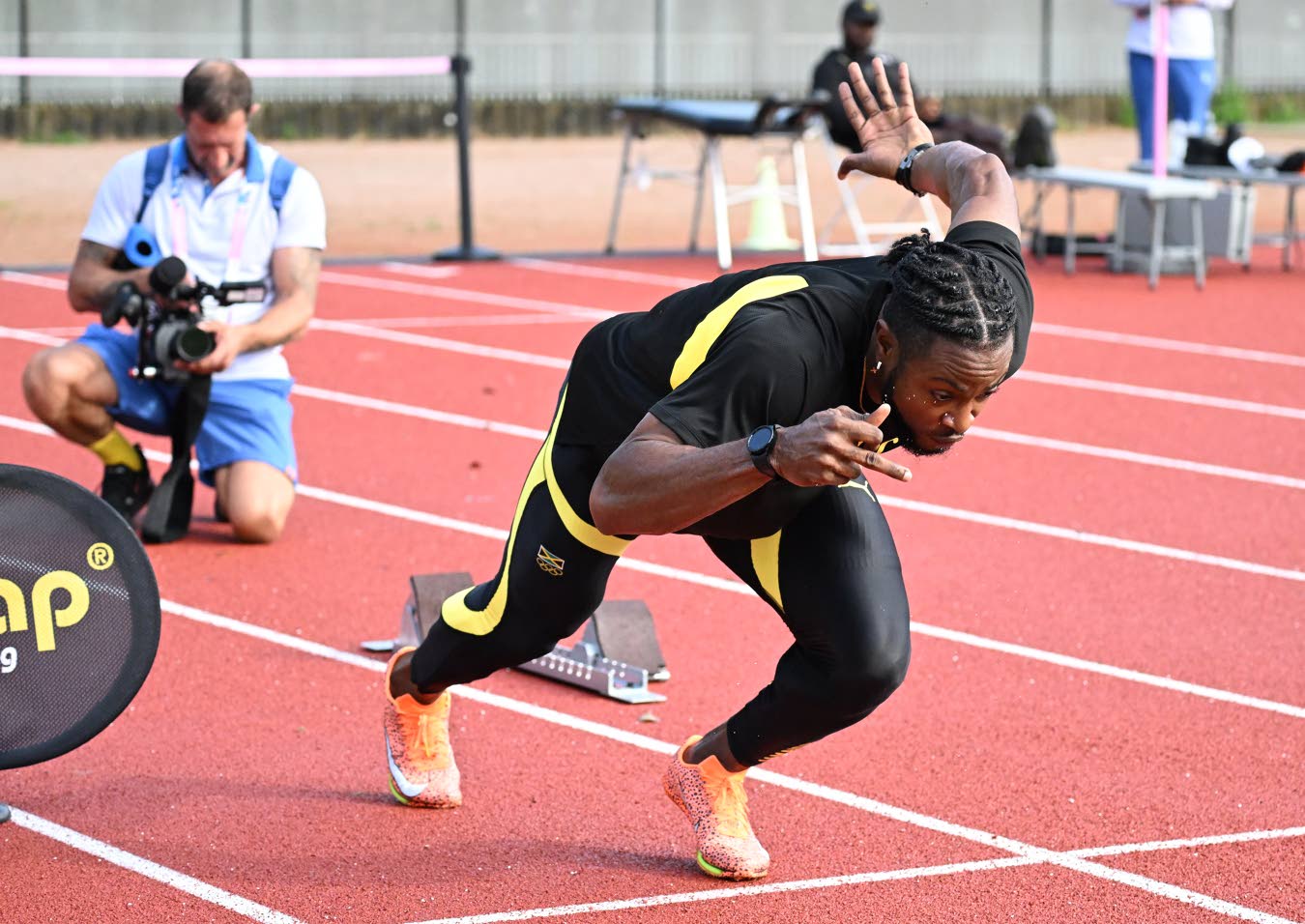 Jamaican quartet of Barnes, Hayles, Knight and Williams for 4x400m